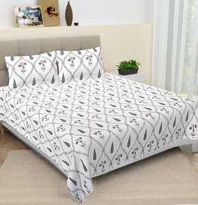 Hand Block Print Cotton Bedsheet Ethnic Floral Indian <b>Bedding</b> for Home Decor for Best Price Cotton Hand Block Printed Bedsheets - Product Image 1