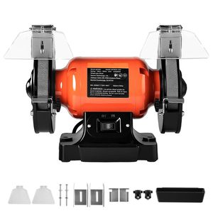 Smerigliatrice da banco a velocità singola da 6 pollici, 3450 giri/min, 450 W, 3,8 A, motore a induzione, grana 36/60, smerigliatrice elettrica da tavolo - Product Image 1