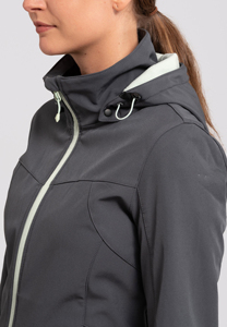 Women's <b>Quilted</b> Breathable Softshell Sports Jacket with Hooded Collar Knitted Waterproof Nylon Lining <b>Winter</b> Fashion - Product Image 6