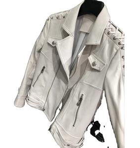 <b>Ladies</b> <b>Black</b> Real Lambskin Leather Coats Large Size Women Autumn Winter New Faux Leather <b>Jacket</b> Plus <b>Velvet</b> Slim Long <b>Ladies</b> - Product Image 3