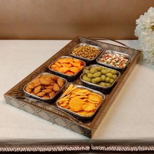 Bandejas Decorativas de Madera Personalizadas, Juego de Bandejas de Diseño Moderno, Bandeja Rectangular de Madera para Decoración del Hogar - Product Image 2