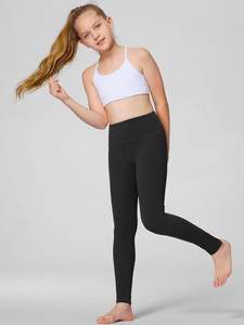 Leggings pour enfants en polyester doux et confortable, extensibles, respirants, imperméables, à séchage rapide, taille élastique, flexibles, pour le jeu et les loisirs, style mignon - Product Image 4