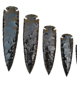 หินออบซิเดียนสีดำ ขนาด 1-13 นิ้ว ทำด้วยมือ รูปทรงหัวลูกศร สำหรับทำเครื่องราง ขายส่งจาก MUNTAHA AGATE - Product Image 3