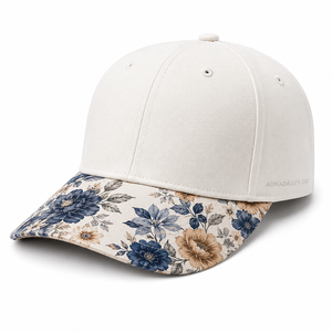 Gorra de Béisbol de Algodón Personalizada con Visera Estampada Floral |   Gorra de Papá con Bordado 3D en Relieve, Fabricante y Proveedor al por Mayor OEM ODM - Product Image 1