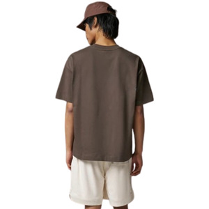 Camiseta de Manga Corta Oversize para Hombre, Color Marrón, con Estampado Frontal, Algodón, Estilo Urbano Casual, Venta al Por Mayor, Fabricante OEM - Product Image 6