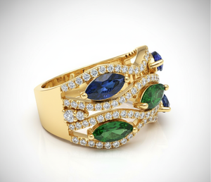 Anillos de Diamantes Múltiples para Mujer, Diamantes Cultivados en Laboratorio, Diamantes Naturales y Diamantes Cultivados en Laboratorio - Product Image 3