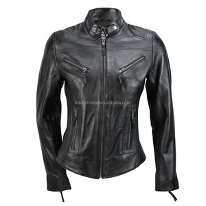 Streetwear Genuine Leather Jacket for Men Long Sleeve Slim Fit Leather Jackets Custom logo Motorcycle Cropped Leather Jackets - Product Image 5