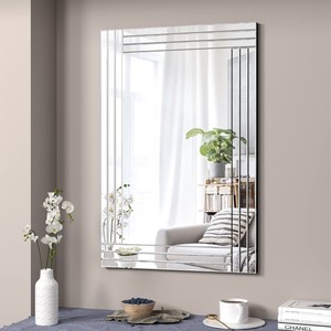Wholesale Acacia Wood Wall <b>Mirror</b> with Metal Accents - Product Image 4