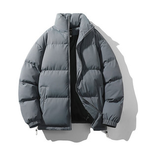 Unisex Casual Winter Puffer Bomber <b>Jacket</b> <b>Men</b> Zipper Closure Thick <b>Warm</b> Windproof 100% Down - Product Image 4