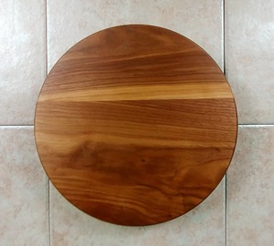 Wood Double Tier <b>Rotating</b> Tray Smooth-Spin Lazy Susan for Tabletop Spice Serving - Product Image 1