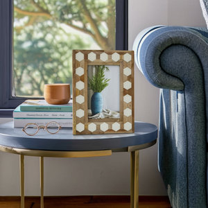 ZONE ARTISANAUTE HCZ-97 Cadre photo rectangulaire élégant vintage orné en résine et bois 5x7 Impression numérique couleur intégrale Léger - Product Image 3