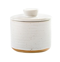 Bocal de rangement en céramique minimaliste avec couvercle en bois, hermétique, organisateur de cuisine, pot de comptoir moderne, élégant et indispensable pour le garde-manger