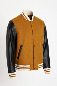 Blouson universitaire en laine pour homme de haute qualité, en toile enduite, décontracté, personnalisé, pour l'hiver, style baseball, séchage rapide, respirant, antibactérien, OEM - Product Image 3