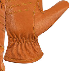 Gants en cuir haut de gamme pour hommes, toutes saisons, avec grip et compatibles écran tactile, pour usage quotidien en extérieur, style uni - Product Image 5