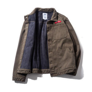 2023 Fashion Outdoor <b>Men</b> Thickened Fleece Denim <b>Jacket</b> Streetwear Winter Autumn Warm <b>Casual</b> <b>Men</b> Clothing <b>Jacket</b> - B, 4XL 82-89 K - Product Image 2