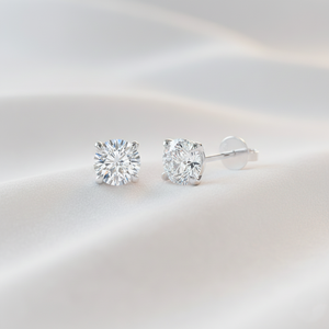 <b>Fine</b> Jewelry 2.00ctw Round Solitaire Lab Diamond 14K Solid Gold Luxury Women's <b>Stud</b> <b>Earrings</b> for Anniversary & Party Gift - Product Image 2