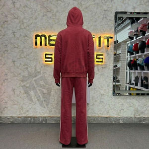 Ensemble de survêtement pour homme, coupe ajustée, avec fermeture éclair, tissu respirant, pour la gym, l'entraînement et le jogging - Product Image 6