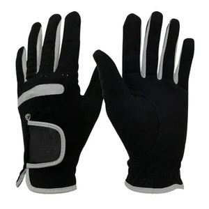 Gants de golf noirs en microfibre à doigts entiers, unisexes, antidérapants, à enfiler, pour les sports de plein air, l'entraînement, l'exercice et la protection des mains - Product Image 1