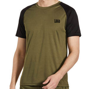 Camiseta de manga raglán azul marino y granate para hombre, con logo personalizado, corte atlético premium, estilo casual urbano, camiseta de moda de manga corta. - Product Image 4