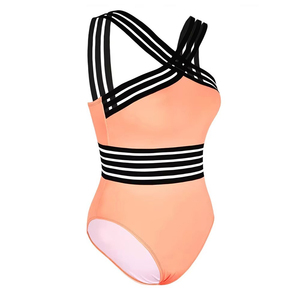 Maillot de bain une pièce pour femme, col rond, en Spandex/Polyester, séchage rapide, UPF50+, sans manches, à enfiler, couleur unie - Product Image 4