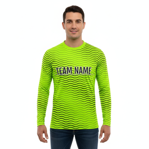 T-shirt à manches longues pour homme en mélange de polyester et de coton, doux, respirant, décontracté, vêtements d'extérieur pour le printemps et l'automne - Product Image 1