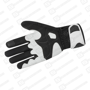 Gants de moto en cuir de qualité supérieure, design crâne par sublimation, grip antidérapant, manchette longue, protection en fibre de carbone, sport - Product Image 5