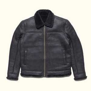 Wholesale Customize Genuine Sheep <b>Shearling</b> Leather Coat OEM Leather <b>Shearling</b> Winter Black Real Sheepskin B3 <b>Bomber</b> <b>Jackets</b> - Product Image 1
