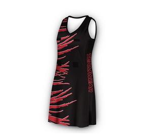 Wholesale <b>Custom</b> Made Professional High Quality Netball Uniform V-neck Heat-Transfer Printed Anti-Bacterial Nylon Unisex <b>Dress</b> - Product Image 1