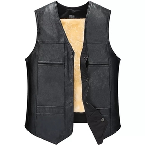 Golden Wave 2026 New Model High-End Men's V-neck Single Breasted <b>Black</b> Denim Eco-Friendly England Style Silk Screen Printed <b>Vest</b> - Product Image 3