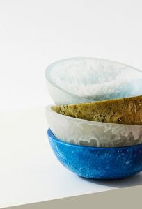 Bol à salade en résine fait main de luxe, noir et orange, pour servir des fruits, pour la maison, l'hôtel et les fêtes - Product Image 5