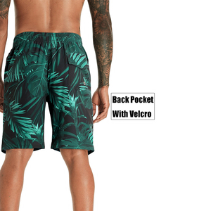 Shorts de plage légers pour hommes, extensibles dans quatre sens, avec cordon de serrage et taille élastique, parfaits pour l'été et la natation - Product Image 3
