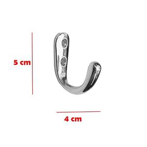 Single Pin Stainless Steel Cloth <b>Hook</b> Wall Mounted SS202 Heavy Duty Rustproof Door Towel Hanger Premium Quality Single Pin - Product Image 2