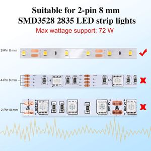 Connettori per Strisce LED a 2 Pin da 8 mm, 40 Pezzi, Forma a T e L, Senza Spazi, Senza Saldatura, Adattatore per Estensione LED a 3 Lati - Product Image 5