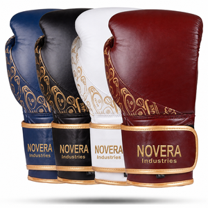 Gants de boxe en cuir synthétique personnalisés avec logo pour Sanda, Sparring, Entraînement, Kickboxing, Muay Thai, 8oz 10oz, respirants, vente en gros - Product Image 1