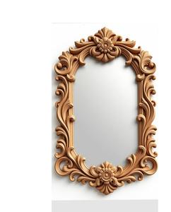 Último diseño de marco de espejo de madera tallada, marco de espejo para colgar en la pared con acabado perfecto y tamaño estándar. - Product Image 1