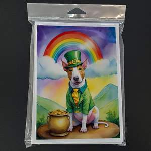 Whimsical การ์ดอวยพรวัน Bull Terrier ST Patrick's ใหม่ขนาด5x7ของ A7แพ็คการ์ดเปล่า8ใบพร้อมซอง - Product Image 3