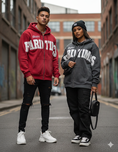 Sweats à capuche zippés en molleton bouclette effet délavé 400 GSM, style streetwear, broderie vieillie et strass sur toute la surface - Product Image 5