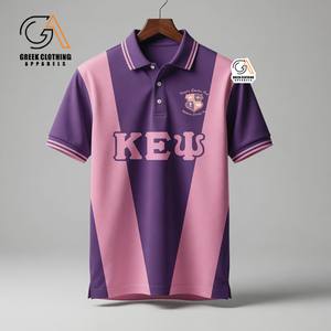 Camiseta Polo Kapa Epsilon Psi con Logotipo Personalizado Bordado e Impreso, Polos de Golf con Cuello de Poliéster, Camisetas Polo Griegas para Mujer - Product Image 1