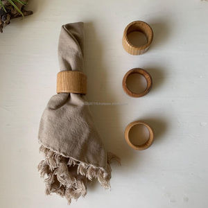 Servilletero de madera rústico único para la decoración del comedor del hogar Mesa elegante estilo de cocina de granja - Product Image 2