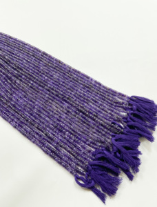Perles en améthyste violette naturelle de qualité supérieure, faites à la main, lisses, en forme de pneu Heishi, 5,5-6,5 mm, brin de 12 pouces pour collier et bracelet - Product Image 1