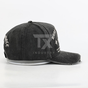 Nouvelles casquettes de baseball sportives personnalisées en stock, modèle 5 panneaux A-Frame, visière incurvée originale, Tito Double P Hat - Product Image 3