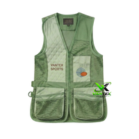Gilet de tir sur le crosselet VANTEX SPORTS durable, respirant, avec rembourrage en maille personnalisé et poche coquille sur l'épaule, pour activités sportives en extérieur