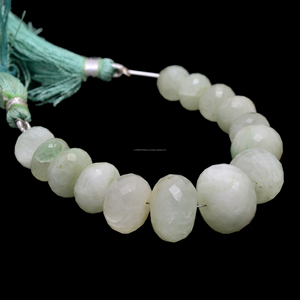 Cuentas de piedras preciosas con forma de Rondelle facetadas de Esmeralda rusa Natural superior 8x8mm-15x15mm hebra de piedras preciosas de 4 pulgadas para hacer artículos de joyería - Product Image 1