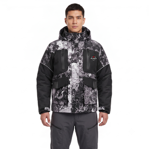 Veste de pêche imperméable à capuche multi-poches camouflage coupe-vent pour l'extérieur - Product Image 1