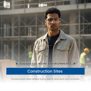 ANSI Z87+ Certified side shield light weight safety <b>glasses</b> for construction sites use - Product Image 5