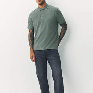 Camisas Casuales Transpirables de Lona Sólida para Hombre, 120 g/m², Algodón/Fibra de Bambú, Manga Corta, Logotipo Bordado Personalizado, Camisas de Golf - Product Image 2