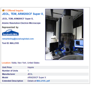 JEOL JEM-ARM200CG Super X PFA <b>Microscope</b> - Product Image 1