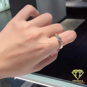 Elegant Moissanite Diamond <b>Ring</b> In 925 Sterling Silver With Unique <b>Open</b> Band Design Luxury Minimalist Jewelry For Women - Product Image 2
