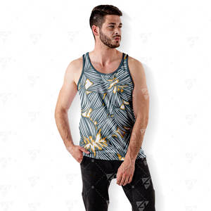 Camiseta sin mangas de compresión personalizada para hombre, 100% poliéster, para gimnasio y culturismo, espalda cruzada, venta al por mayor ODM - Product Image 4