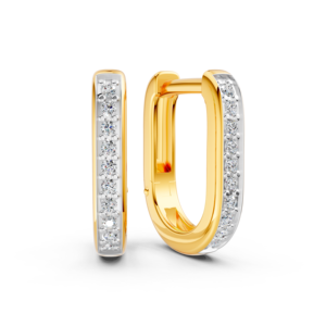 Boucles d'oreilles en or massif 14K 9K 10K 18K avec diamants de laboratoire certifiés IGI, fabricant de bijoux fins éthiques RJC ODM OEM, vente en gros EA501895 - Product Image 3